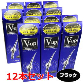 【ブラック】【12本セット】細毛・薄毛をボリュームアップ ピノーレ V−up ヘアスプレー ブラック 220g×12個【増毛スプレー・薄毛用スプレー・薄毛隠しスプレー】送料無料