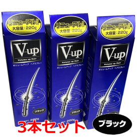 【ランキング受賞商品】【ブラック】【3本セット】細毛・薄毛をボリュームアップ ピノーレ V−up ヘアスプレー ブラック 220g×3個【増毛スプレー・薄毛用スプレー・薄毛隠しスプレー】【コンビニ受取対応商品】送料無料