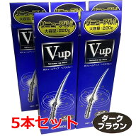 【ダークブラウン】【5本セット】細毛・薄毛をボリュームアップ ピノーレ V−up ヘアスプレー ダークブラ…