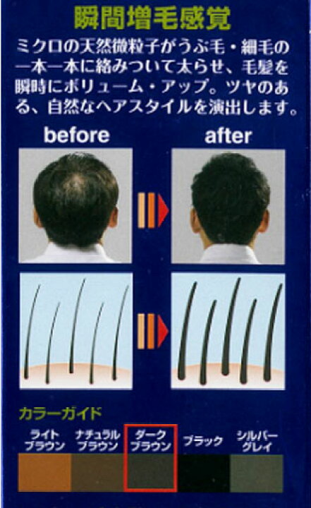 楽天市場】【ダークブラウン】【12本セット】細毛・薄毛をボリューム 