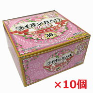 【10個セット】ライオンかとりせんこうローズの香り　30巻入 線香立付（日本製）×10個