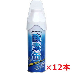 携帯酸素スプレー 酸素缶 5L×12本 使用回数50〜60回(約1回2秒)【日本製・メイド・イン・ジャパン・MADE IN JAPAN】