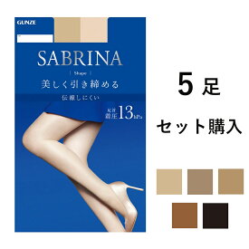 GUNZE SABRINA 着圧 ストッキング Shape 美しく引き締める 5足セット販売 グンゼ サブリナ ＃E1 01-SB420-5