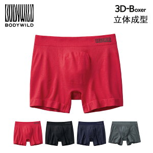 �y�ő�100���|�C���g�o�b�N�z�y���[���֑��������zGUNZE BODY WILD 3D-Boxer �����Y ���̐��^ �{�N�T�[�p���c ���n �O���[ ��W4Q4 01-BWS851A[M�� 1/4]