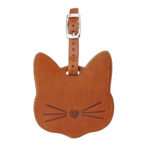 バッグタグ 猫 ネームタグ ネームプレート PUレザー 荷物タグ ラゲージタグ スーツケース ネーム トラベル スポーツバッグ 子供バッグ 旅行用品 名札