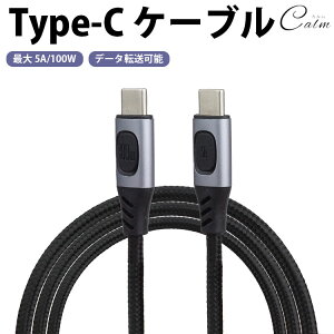 Type-C P[u 2m USB ^CvC PD ő 5A 100W USB C to C ^CvC f[^]