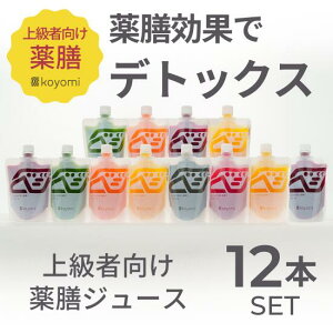 【上級者向け薬膳12本セット(220g x 12パウチ)】コールドプレスジュース 野菜 無添加 ファスティング クレンズ 健康 国産 ビーツ 自然食品 フルーツ 腸活 産地直送 ギフト 詰め合わせ 長期保