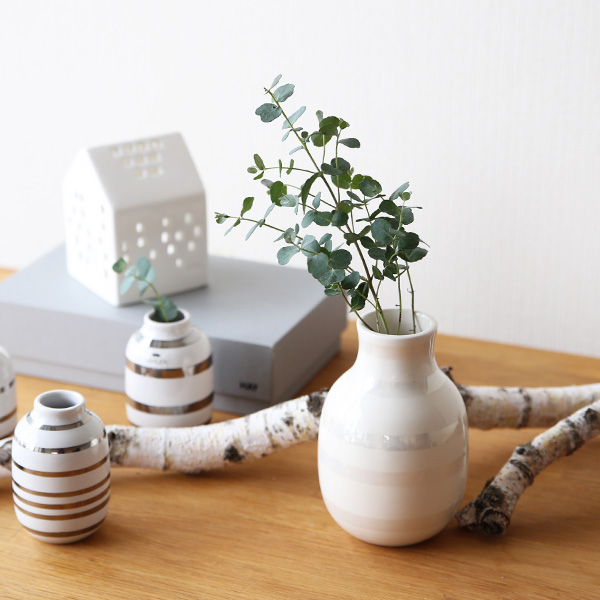 Kahler (ケーラー) オマジオ フラワーベース スモールS(H12.5)パール 花瓶 陶器 日本正規代理店品 | KOZLIFE　コズライフ