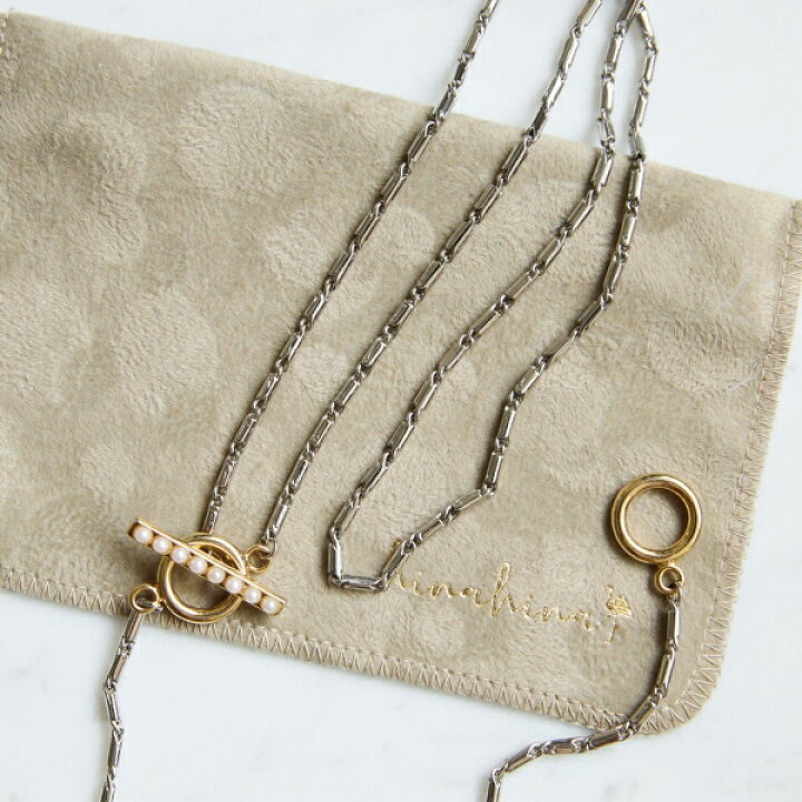 楽天市場】hinahina MANTEL ロングネックレス 4WAY y字 ネックレス 