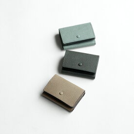 SOPO (ソポ) 三つ折りウォレット パウダーブルー/オークグレー/ダークグレー 財布/ミニウォレット/コンパクトウォレット/カードケース/本革/日本製