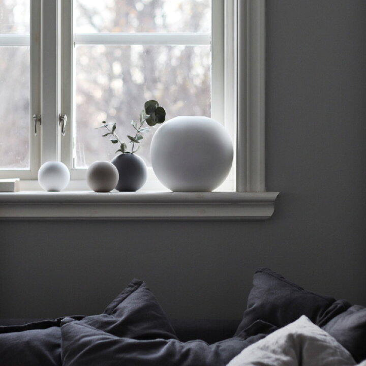 楽天市場】Cooee Design Ball Vase ボールベース 20cm ホワイト サンド 