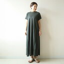 OMNES (オムネス) 接触冷感 ひんやりシルエットワンピース ブラック/ネイビー/ダークグリーン