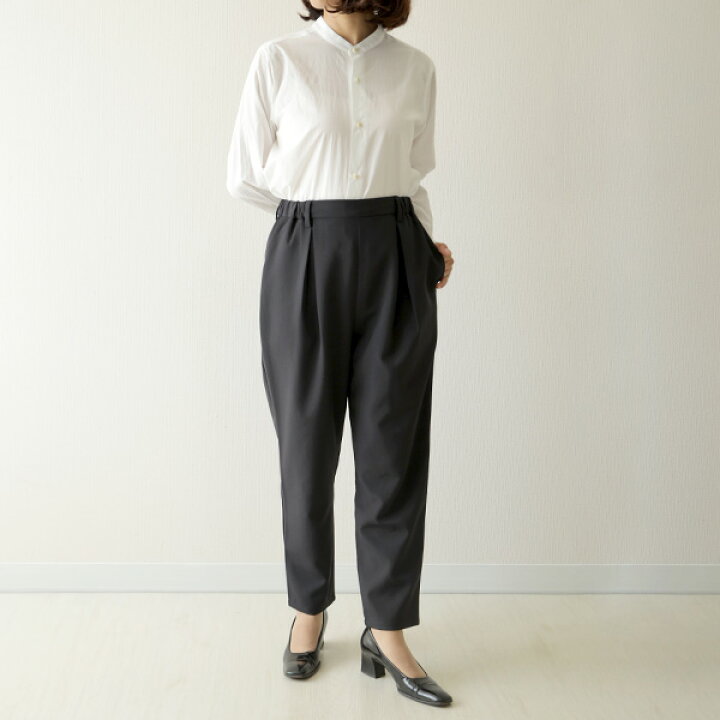 楽天市場】un cinq (アンサンク) ストレッチテーパードパンツ ブラック  
