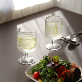 【国内在庫あり】ferm LIVING (ファームリビング) Ripple Wine Glasses(リップル ワイングラス）2個セット 北欧/ガラス食器/日本正規代理店品