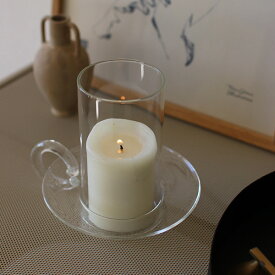 【国内在庫あり】Ferm Living (ファームリビング) Luce (ルース）キャンドルホルダー クリア/アンバー 北欧/キャンドルスタンド/インテリア/日本正規販売店品【バッグキャンペーン対象】