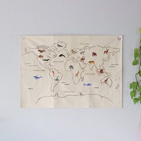 【国内在庫あり】ferm LIVING (ファームリビング) The World Textile Map (ワールド テキスタイルマップ) 北欧/インテリア/子供部屋/世界地図/タペストリー/日本正規代理店品