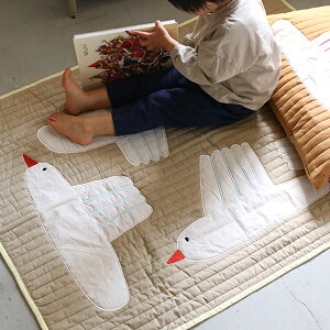 y񂹁zFerm Living (t@[rO) Bird Quilted Blanket (o[h LguPbg/vC}bg) k/CeA/q/{K㗝Xi
