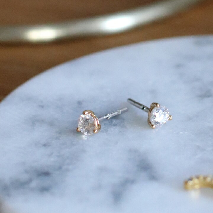 楽天市場】Baqless (バックレス) ピアス オネスティー 4mm ゴールド 