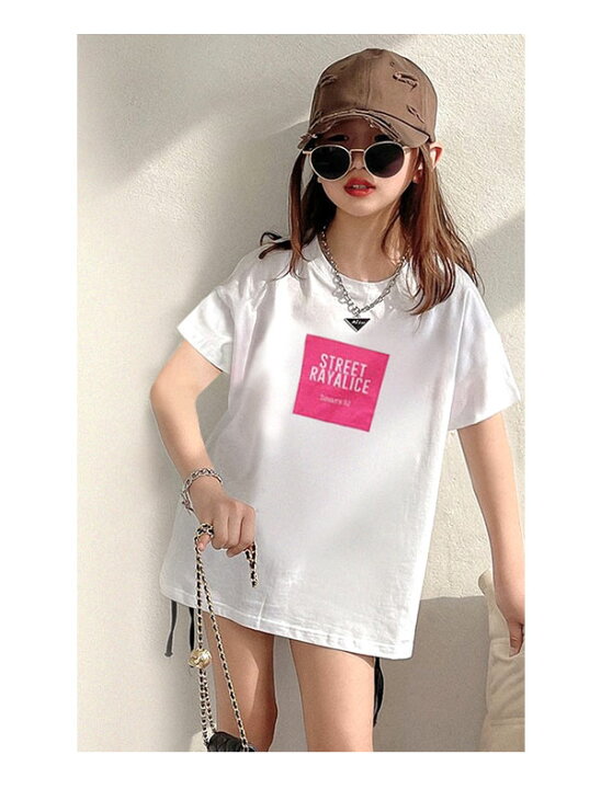 楽天市場 でかロゴ Tシャツ 半袖 トップス 幼稚園 小学生 中学生 子供 服 女の子 男の子 ガールズ キッズ ジュニア おしゃれ 可愛い かっこいい 大人っぽい 流行 子供服 プチプラ ファッション 子ども服 春 夏 秋 お揃い 兄弟 韓国子供服 ダンス 110cm 1cm