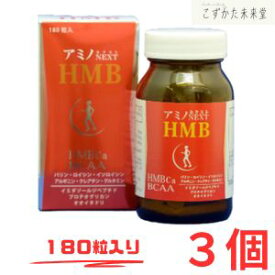 アミノネクストHMB 180粒×3個セット 広栄ケミカル HMBca 1,500mg スポーツ乳酸菌300億個 BCAA配合 筋肉サポート