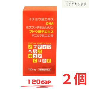 オプティマヘルスキュア120カプセル 2セット 中央薬品 DHA イチョウ葉エキス ホスファチジルセリン