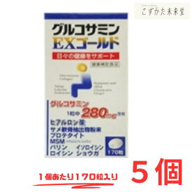 グルコサミンEX ゴールド 170粒 5個セット グルコサミン コンドロイチン ヒアルロン酸 msm サプリメント 東亜薬品 健康食品 サプリ