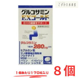 グルコサミンEX ゴールド 170粒 8個セット グルコサミン コンドロイチン ヒアルロン酸 msm サプリメント 東亜薬品 健康食品 サプリ