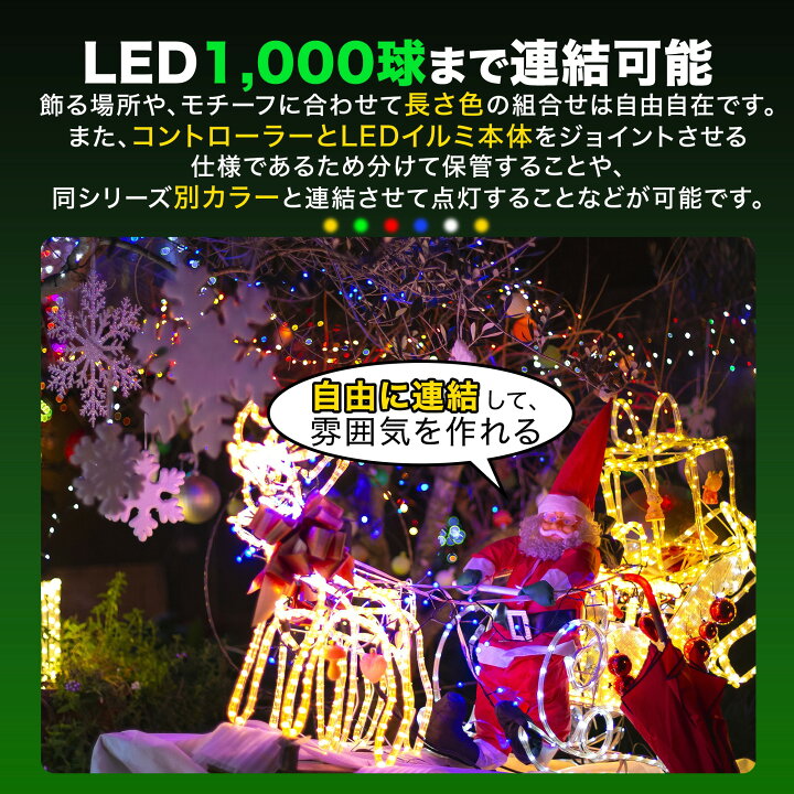 楽天市場】【あす楽 送料無料】イルミネーションライト クリアチューブ 