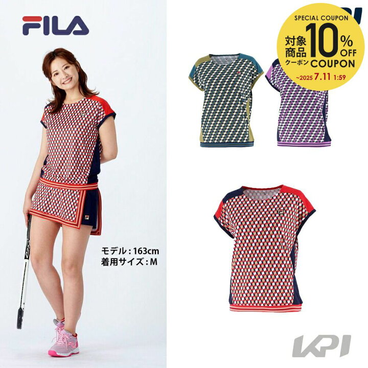 楽天市場 全品10 Offクーポン 12 26 あす楽対応 フィラ Fila テニスウェア レディース ゲームシャツ Vl2361 21fw 即日出荷 Kpi