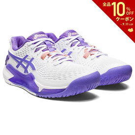 【全品10％OFFクーポン▼】「あす楽対応」アシックス asics テニスシューズ レディース GEL-RESOLUTION 9 WIDE ゲルレゾリューション 9 1042A226-101『即日出荷』