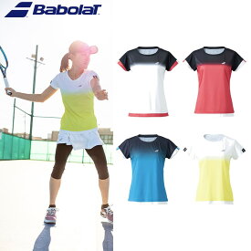 バボラ Babolat テニスウェア レディース CLUB SHORT SLEEVE SHIRT ゲームシャツ BWG2332C 2022SS