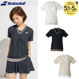 【エントリーで抽選▲最大10万ポイント】バボラ Babolat テニスウェア レディース PLAY SHORT SLEEVE SHIRT ショートスリーブシャツ BWG6376 2026FW