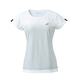 バボラ Babolat テニスウェア レディース CLUB SHORT SLEEVE SHIRT 半袖Tシャツ BWG2332C-2024 2024SS