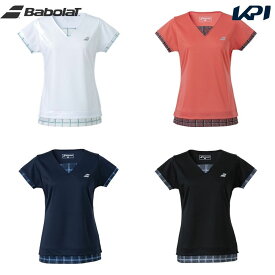 「あす楽対応」バボラ Babolat テニスウェア レディース ピュア ショートスリーブシャツ PURE SHORT SLEEVE SHIRT BWG3378 2023FW『即日出荷』