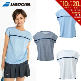 【全品10％OFFクーポン▼】バボラ Babolat テニスウェア レディース PURE SHORT SLEEVE SHIRT 半袖Tシャツ BWG4325 2024SS