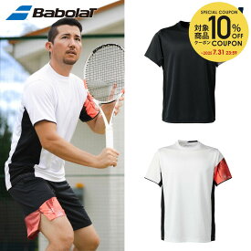 バボラ Babolat テニスウェア ユニセックス PURE SHORT SLEEVE SHIRT ゲームシャツ BUG5303 2025SS