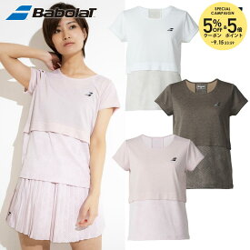 【エントリーで抽選▲最大10万ポイント】バボラ Babolat テニスウェア レディース VS SHORT SLEEVE SHIRT ゲームシャツ 半袖シャツ BWG5370 2025FW