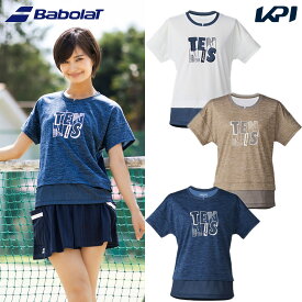 【10%OFFクーポン対象】バボラ Babolat テニスウェア レディース PLAY SHORT SLEEVE SHIRT LOOSE FIT ショートスリーブシャツ ルーズフィット BWP6527 2026SS 2月下旬発売予定※予約