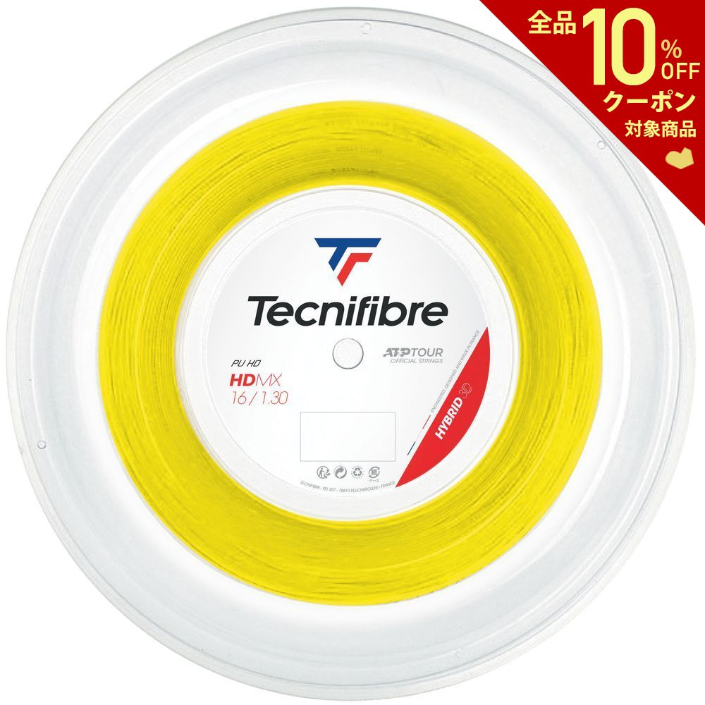 楽天市場】【全品10％OFFクーポン▽〜8/15】テクニファイバー Tecnifibre テニスガット・ストリング HDMX 1.30mm  200mロール YELLOW TFR306 TFSR300 : KPI