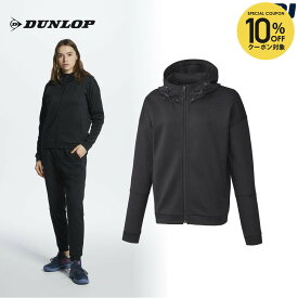 【全品10％OFFクーポン】ダンロップ DUNLOP テニスウェア レディース フードスエットシャツ DAN3360W 2023FW