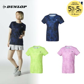 【全品10％OFFクーポン】ダンロップ DUNLOP テニスウェア レディース ゲームシャツ DAP-1423W 2024SS「ウェアータイムセール」