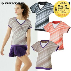 【全品10％OFFクーポン】ダンロップ DUNLOP テニスウェア レディース ゲームシャツ DAP1520W 2025SS