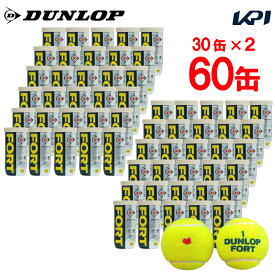 【全品10％OFFクーポン】「合宿応援キャンペーン10袋」 【2箱セット】【SDGsプロジェクト】「KPIオリジナルモデル」「新パッケージ」DUNLOP（ダンロップ）「FORT（フォート）[2個入] 2箱セット(1箱30缶×2=120球)」テニスボール 【KPI限定】『即日出荷』