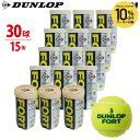 【10％OFFクーポン対象】【2球入×15缶セット(箱なし)】DUNLOP（ダンロップ）「FORT（フォート）[2個入] 1缶×15（30…