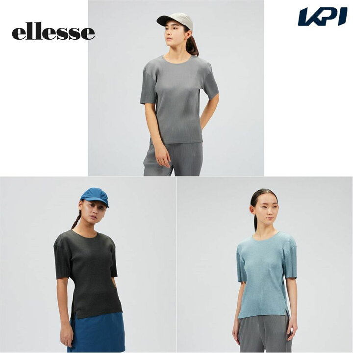 エレッセ Ellesse テニスウェア レディース フロウプリーツフレンチスリーブシャツ EW023108 2023SS