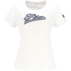 【全品10％OFFクーポン▼】フィラ FILA テニスウェア レディース アップリケTシャツ VL2855 2024SS