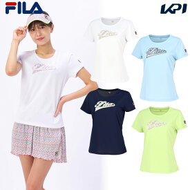 フィラ FILA テニスウェア レディース アップリケTシャツ VL2808 2024SS