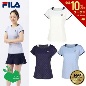 【全品10％OFFクーポン▼】「あす楽対応」【別注数量限定】【SDGsプロジェクト】フィラ FILA テニスウェア レディース ゲームシャツ KPI限定コラボモデル VL2673 2023SS『即日出荷』