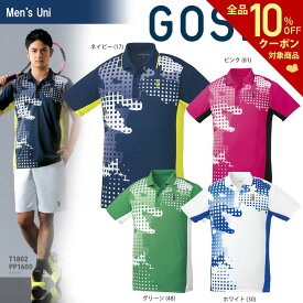 【全品10％クーポン〜5/30】ゴーセン GOSEN テニスウェア ユニセックス ゲームシャツ T1802 2018SS
