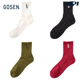 【全品10％OFFクーポン】ゴーセン GOSEN テニスアクセサリー ユニセックス ミドルソックス 25-28cm F2600